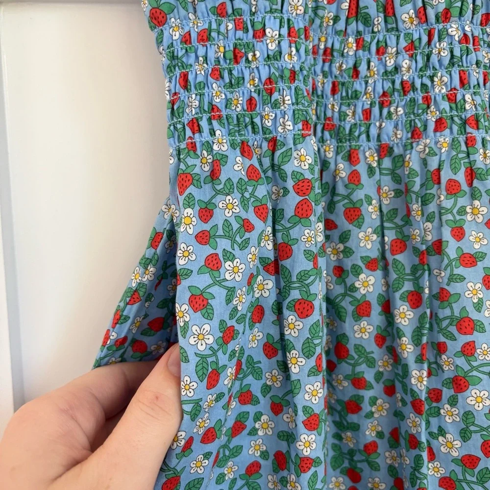 Sea New York Lilly Smocked Strawberry Midi Dress - Picture 5 of 9